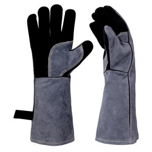 Gants de soudage en cuir ignifuges personnalisables avec logo et tailles, protection des mains, évacuation de l'humidité, absorption des chocs - Product Image 1