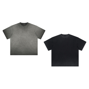 เสื้อยืดผู้ชายทรงโอเวอร์ไซส์ ผ้าฝ้าย 100% คุณภาพดี พิมพ์ลายกรดแบบแอซิดวอช พร้อมโลโก้สั่งทำพิเศษ สไตล์ฮิปฮอปแนวสตรีท รักษ์โลก - Product Image 2