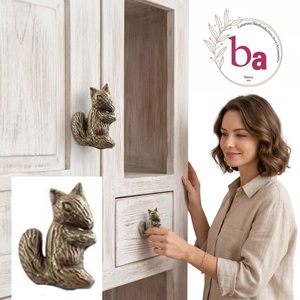 Poignée de meuble moderne en fonte en forme d'écureuil pour cuisine, maison, bureau et hôtel – Installation facile - Product Image 3