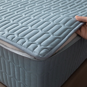 Housse de <span class=keywords><strong>matelas</strong></span> imperméable en coton premium matelassée et respirante, taille King Size, avec fermeture éclair, pour hôtel - Product Image 3