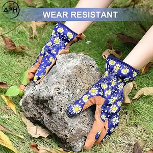Nuevos Guantes de Jardinería Modernos con Diseño Floral, Protección Completa para las Manos, con Palma Sintética y Puño de Tela Estampada, Talla Personalizada Disponible - Product Image 5