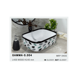 Lavabo de Cerámica Artístico Gamma s 06 para Baño Contemporáneo - Product Image 5