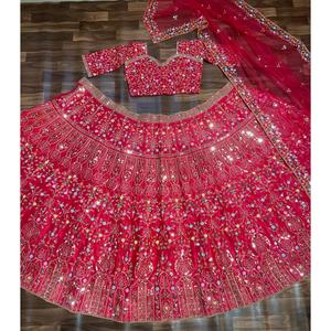 Designer Multi-Thread Work Lehenga Choli Beautiful Party Wear pour les vêtements indiens et pakistanais - Product Image 5