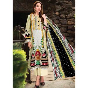 2021 Black Color Plus Size Pakistani Cotton Printed Dress Indian <b>Saree</b> for Adults <b>Hot</b> Selling Wedding Wear - Product Image 2