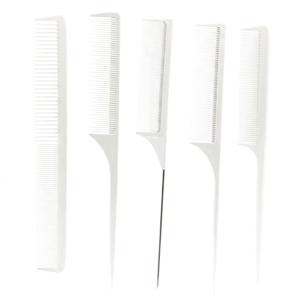 Peine de Peluquería de Fibra de Carbono Blanco, Antiestático, Resistente al Calor, Profesional, para Cortar y Peinar el Cabello - Product Image 2