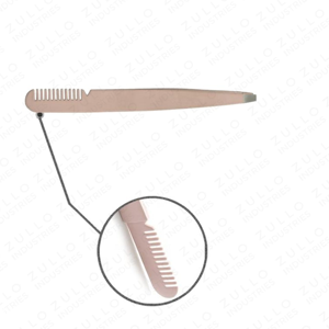 Pinzas para Cejas de Acero Inoxidable OEM con Punta Inclinada, Color y Logotipo Personalizados, Diseño de Garra Arqueada con Peine, Herramienta de Belleza y Cuidado Personal - Product Image 5
