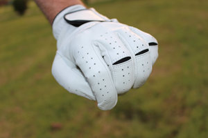 Guantes de Golf de Cuero Genuino Blanco al por Mayor, para Mano Izquierda, Transpirables, Antideslizantes, con Cierre de Velcro para Hombre - Product Image 2