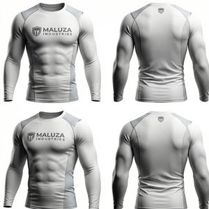 Camiseta de Compresión Titan Shield de Manga Larga para Hombre, para Gimnasio, Entrenamiento, Rendimiento Táctico, Transpirable, de Secado Rápido, Ecológica, MALUZA - Product Image 6