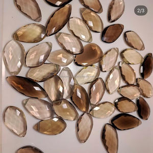 Cuarzo ahumado natural facetado piedra preciosa suelta cabujón pulido mezcla forma todos los tamaños terceros certificado sin tratamientos joyería - Product Image 2