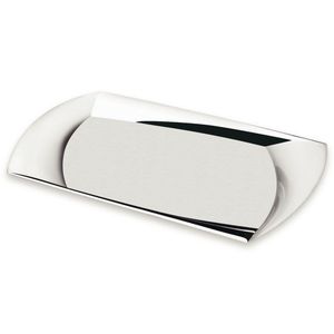 Plateau de service rectangulaire moderne en acier inoxydable avec poignées, plateau alimentaire en métal, vente en gros, fournitures pour hôtels, restaurants et traiteurs - Product Image 3