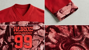 Conjunto Deportivo Personalizado de Malla Transpirable Aliroz Industry, Top Corto con Cuello en V y Pantalones Cortos con Cordón, Impresión por Sublimación - Product Image 3