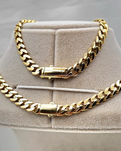 Premium Look chapado en oro elegante Miami cadena de eslabones cubanos Hip Hop joyería de plata diseño personalizado logotipo personalizado collar - Product Image 3