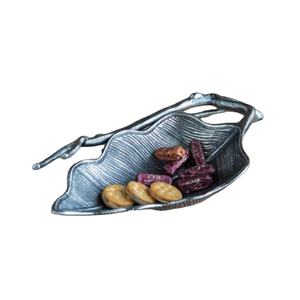 Handcrafts Leaf <b>Bowl</b> Dates Dryfruits <b>Serving</b> Dish Decorative Metal <b>Bowls</b> Holiday <b>Christmas</b> Table Decor American <b>Bowl</b> Made-India - Product Image 1