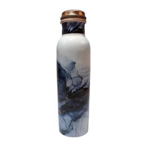 Handmade <b>Vintage</b> Floral Printed Pure Copper Water <b>Bottle</b> with Leak Proof Cap for Health Benefits and Daily Use - Product Image 4