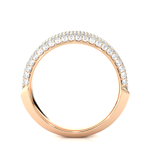 Bague en diamant naturel de 1,92 carat au design haut de gamme en or 18 carats, taille ronde, 161 diamants, bague de mariage en diamant à vendre - Product Image 2