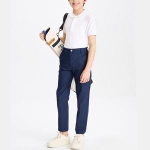 Boys <b>Navy</b> Blue School Uniform Pants Athletic <b>Chino</b> Woven Fabric Children Golf Pants for School Wear - Product Image 3