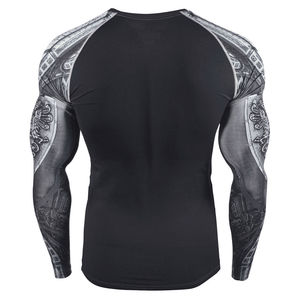 T-shirt de compression pour homme, respirant, anti-transpiration, extensible, pour l'entraînement sportif - Product Image 3
