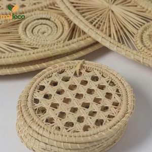 La mejor Decoración de mesa de Palma de Iraca estilo mar Natural tejida a mano, alfombrillas y almohadillas bohemias a la venta al por mayor - Product Image 5