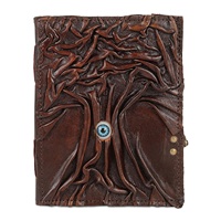Cuaderno de cuero Vintage Hocus Pocus, libro de hechizos antiguos, diario, libro agradable a los ojos, sombras, cuadernos Grimoire, borde de cubierta