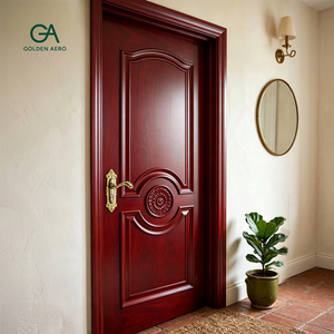 Puerta de Panel de Madera Sólida Elegante para Diseño de Interiores, Moldura Clásica, Directo de Fábrica para Proyectos Residenciales de Alta Gama GA-33S - Product Image 1