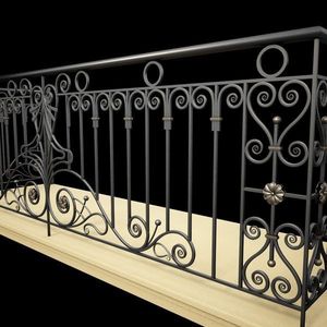 Balustrades en fer forgé sur mesure pour balcon, balustrades décoratives en métal de luxe, balustrades extérieures thermolaquées pour villas et maisons - Product Image 1