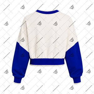 Vêtements de la sororité grecque Zeta Phi Beta en gros – Sweat-shirt court brodé pour femme, colorblock 1920 - Product Image 2