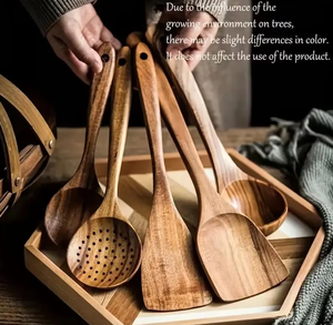 Handmade <b>Wooden</b> <b>Spoon</b> <b>Set</b> – 5 Piece Cooking Utensils, Natural Wood Serving <b>Spoons</b> <b>set</b> - Product Image 5