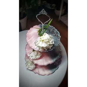 Juego de Soportes para Pastel Hechos a Mano, Ecológicos, Desechables, de Resina Personalizada, para Mesa de Postres, Hotel, Restaurante, Fiesta, Boda - Product Image 1