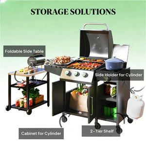 Griglia a Gas per Barbecue all'Aperto, Pratico Bruciatore per Grigliate all'Aperto - Product Image 2