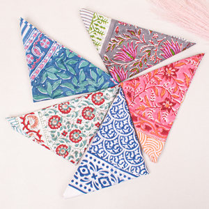 Cotton Floral Eco-Friendly Hand Block Printed Bandana Scarf Summer Handkerchief Unisex <b>Wrap</b> Breathable Ethnic Casual Wear - Product Image 3