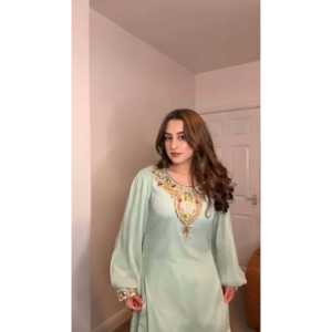 Top de fiesta de diseñador para mujer-Conjunto de Plazzo y Dupatta Trabajo de bordado pesado - Product Image 3