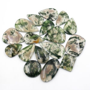 Natural <b>Green</b> <b>Moss</b> Agate Gemstone Cabochon Wholesale Bulk Loose Stone Jewelry Making Home Decor Education Mixed Shapes Polished - Product Image 4