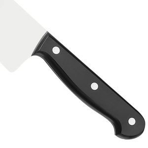 Cuchillos de chef con hoja de 250 mm, filo dentado y mango negro con tres remaches para cortar pan y preparar alimentos diariamente en la cocina. - Product Image 4