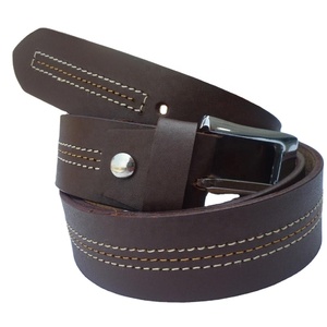 Premium Quality Vintage Breathable Solid Cow Hide Leather Casual <b>Belt</b> for <b>Men</b> 3.8cm Width Alloy Pin Buckle 105-125cm Length - Product Image 1