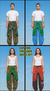 New Trendy Eco-Friendly Vintage Winter Premium 100% Cotton <b>Trousers</b> <b>Elastic</b> <b>Waist</b> Enzyme Wash Breathable Loose Fit All-Day Wear - Product Image 3