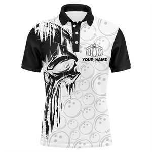 Custom Featuring Vibrant Designs Men's Bowling Jersey Shirt Wholesale 100% Polyester Zipper Sublimation <b>Dart</b> Shirt for Men's - Product Image 2