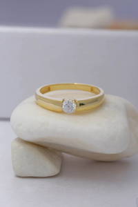 Anillo Solitario con Diamante de Laboratorio de Corte Brillante Redondo, IGI D-E-F VVS-VS, Oro y Plata, Directo de Fábrica, Inventario de Joyería B2B - Product Image 6