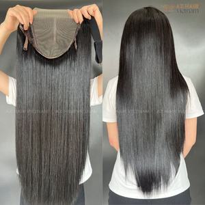 Precio de fábrica al por mayor 100% extensiones de cabello humano vietnamita crudo HD pelucas frontales de encaje cutícula alineada longitud disponible 8 "-36" - Product Image 2