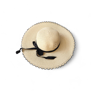Chapeau Fedora Souple en Polyester pour Femme, Conception Personnalisée, Bord Large Réglable, Ruban Noir, Accessoire d'Été pour Plage et Extérieur - Product Image 3