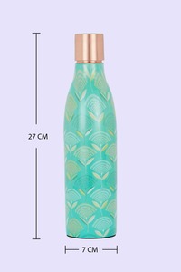 Premium Quality Meena Brand Eco-Friendly Pure <b>Copper</b> Printed 1000ML Handmade Decorative Water <b>Bottle</b> with Screw-On Lid Gift Box - Product Image 2
