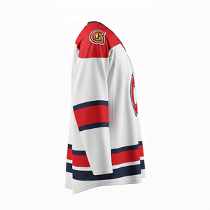 Maillot de hockey sur glace imprimé respirant en gros avec nom personnalisé et logo d'équipe, haute qualité 100% polyester - Product Image 6