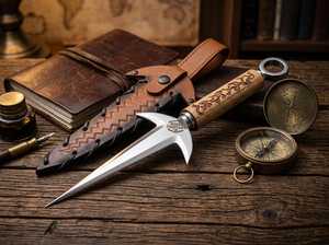 Cuchillo Plegable de Acero SHARP POINT TRADES con Hoja Recta de 0.5mm de Grosor, Apertura con Perilla y Mango de Madera - Product Image 6