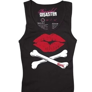 Camiseta sin mangas de longitud corta informal para mujer de algodón 100%, chaleco de Jersey con cuello redondo y apliques de lentejuelas bordadas sostenibles - Product Image 5