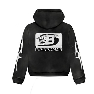 Conjunto Deportivo Personalizado para Hombre, de Lujo, Lavado Ácido, Estilo Desgastado, Ligero, Tejido Elástico en Cuatro Direcciones, Sudadera con Capucha, Pantalones Jogger Holgados, Tallas Grandes - Product Image 4