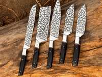 Ensemble de couteaux de chef professionnels de haute qualité, acier à haute teneur en carbone, manche en os, logo personnalisé, kit de couteaux de cuisine japonais, finition haute brillance