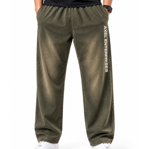 Pantalon décontracté pour homme, personnalisé, de qualité supérieure, avec cordon de serrage, 100% coton, imperméable, multi-poches, coupe décontractée, élastique et ajustable - Product Image 1