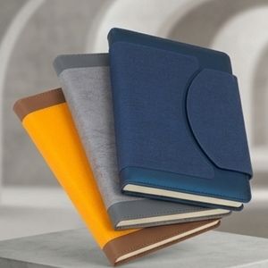 Aurelux A5 Premium Case Bound Fabric PU Leather 3 <b>Fold</b> Cover Curved Flap Notebook Multicolor Business Journal Custom Logo - Product Image 4