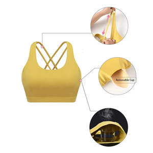 Soutien-gorge de sport léger et respirant pour femmes, personnalisable, pour le fitness, OEM, logo personnalisé, soutien-gorge de yoga en spandex - Product Image 6