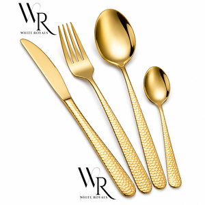 Ensemble de couverts en acier inoxydable plaqué or de haute qualité, ustensiles de cuisine pour hôtel, mariage, service de table, vente en gros - Product Image 1