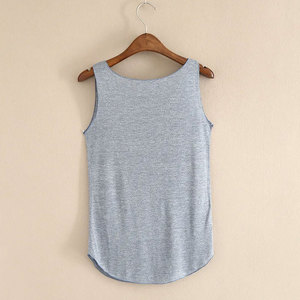 HOT Summer Fitness Tank <b>Top</b> Plus Size Loose Women's Silk/Cotton Satin O-Neck Slim Casual Quick Dry Breathable <b>Tops</b> - Product Image 3